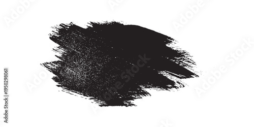 Black ink brush stroke on a white background.