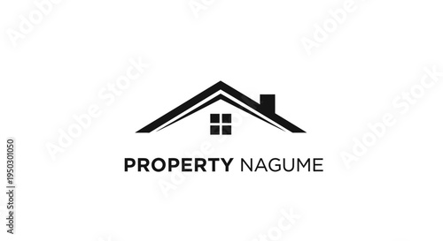 Simple Black House Icon Logo for Property and Real Estate, Isolated White Background