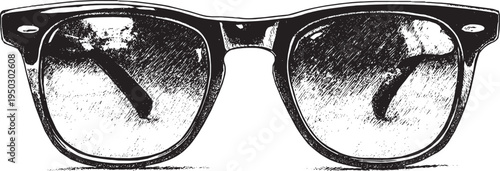 Retro Wayfarer sunglasses, vector icon. This vector illustration can be used in any size you like for advertising, logos, and other work.