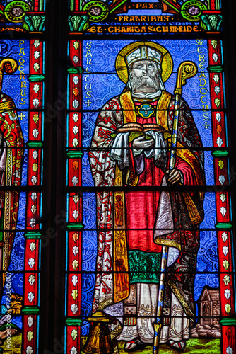 Saint Mériadec Stained Glass, Saint Pierre Cathedral, Vannes, Brittany