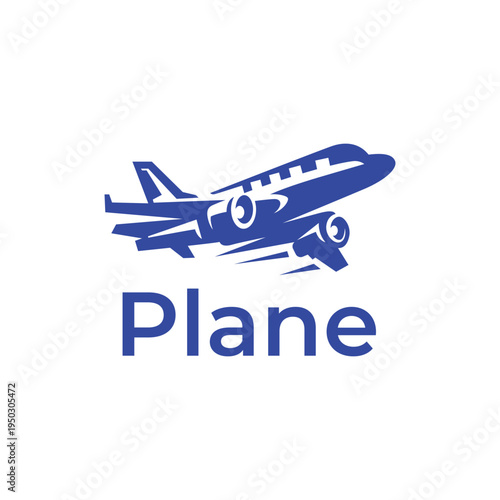 Airplane Logo Icon Design with Dynamic Jet Flight Graphic Concept for Travel Agency, Aviation Business, and Airline Corporate Identity