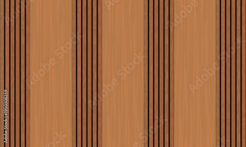Modern Brown Wood Grain Fluted Wall Panel Background with Vertical Slat Pattern and Black Lines for Interior Design Interior Wall Decor Mockups