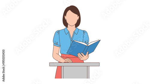 Enlightening Words of a Reader: A figure, lost in thought, their gaze fixed upon an open book, lost in the narrative. They are engrossed in the magic of the pages.