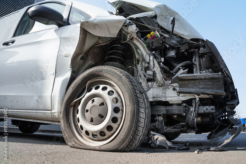 A car after an accident – ​​total loss. Insurance claim.