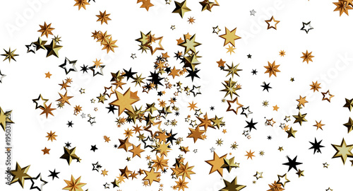Festive gold stars confetti...