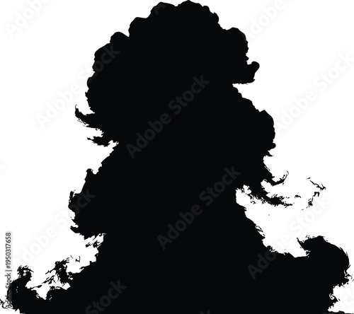 United Kingdom map silhouette UK geography country border Britain England Scotland Wales cartography illustration design concept