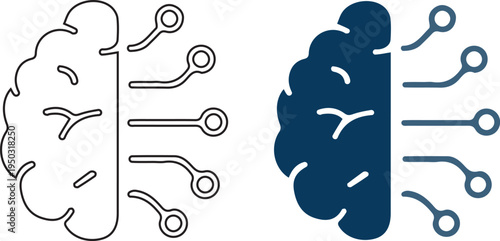 AI icons,Artificial intelligence Vector illustration 
