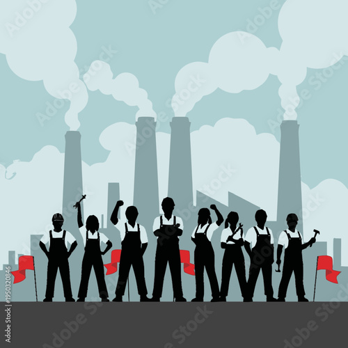 Protesters against industrial pollution and environmental issues.