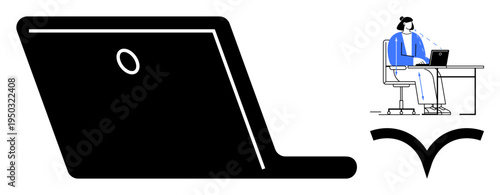 Remote work concept. Remote work benefits include flexibility, improved productivity, and work-life balance. Remote work connects professionals globally and optimizes efficiency. technology