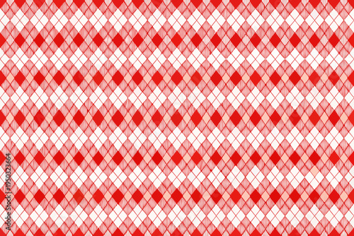 A vibrant red and white gingham pattern covering the entire frame