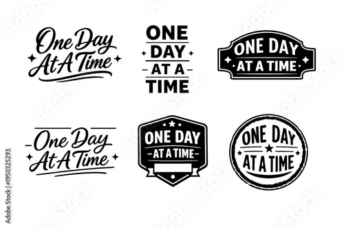 One day at a time: motivational typography designs