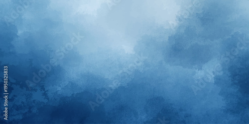 Abstract blue grunge background with copy space features a dark textured pattern of smoke and clouds like a stormy night sky