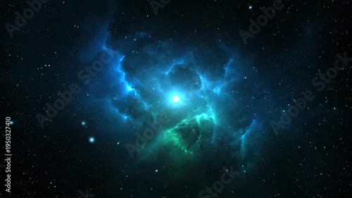 Vibrant nebula in deep space with stars.