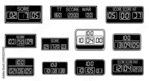 Retro Scoreboards Collection: Digital Displays for Games, Sports, and Events