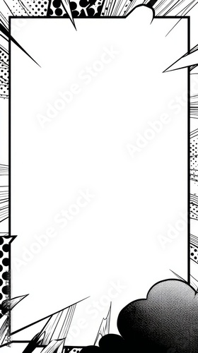 Dynamic comic book frame ready for action-packed storytelling.