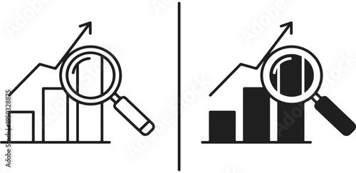 A graphic illustration of business growth and analysis with bar charts