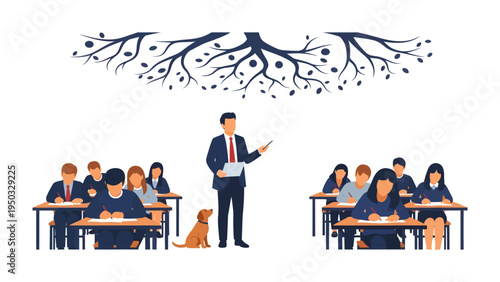 Educational Leadership: A teacher addressing a class.