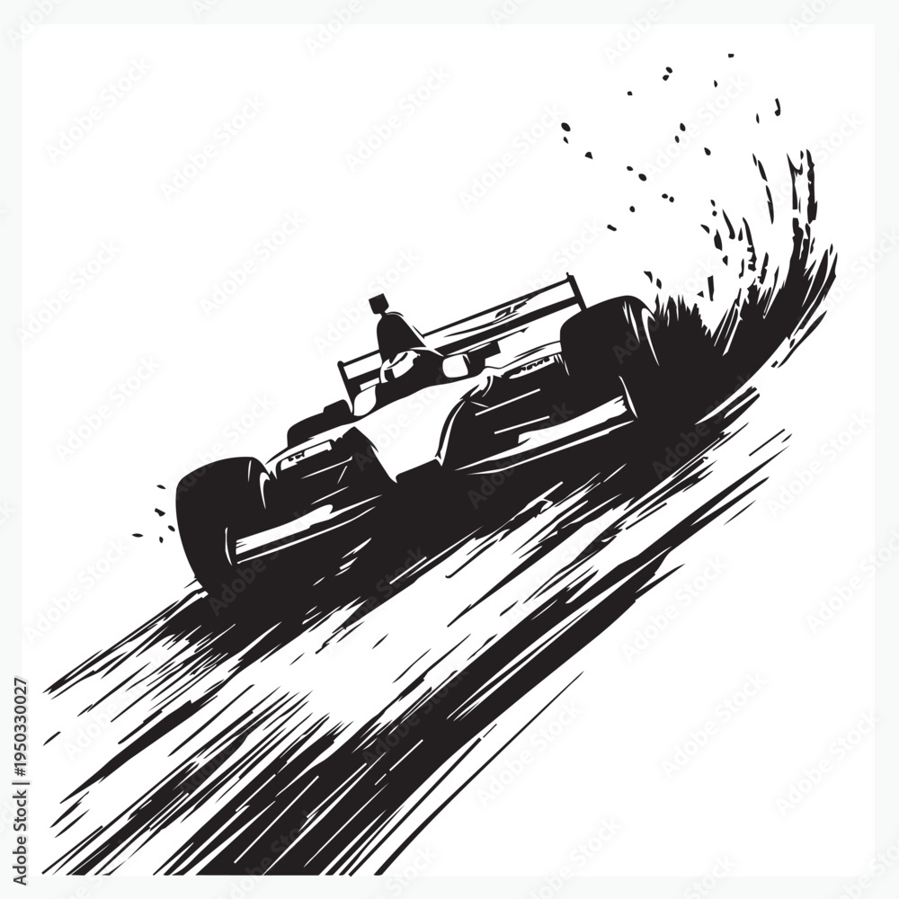 Fototapeta premium racing car on the road