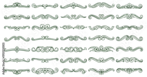 Ornamental design elements collection decorative borders
