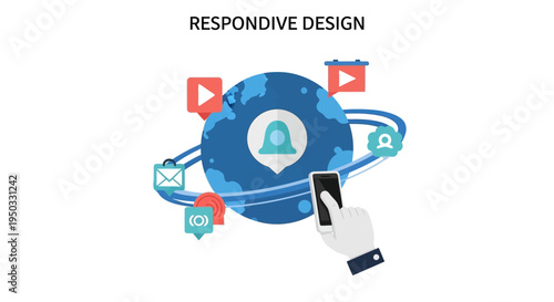 Responsive Design Concept: Global Connectivity and Digital Interaction