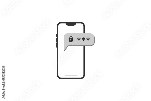 Smartphone Password Verification Secure Login Icon