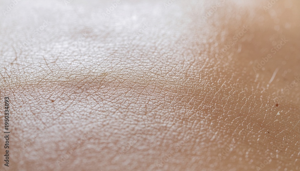 Fototapeta premium A close-up view of textured skin, showcasing fine lines and a natural, smooth appearance in neutral tones.