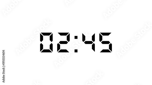 Countdown timer animation of 3 minutes on transparent background with alpha channels, 3 minutes countdown timer animation, countdown video.