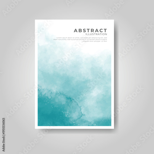 Blurry abstract artwork with teal and white hues