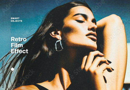 Retro Film Effect Mockup