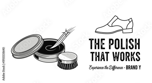 Shoe Polish Kit and Dress Shoe: The Polish That Works - Brand Y