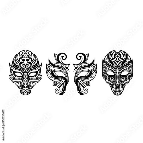 Tribal Masks Collection: Mysterious, Decorative, Ethnic, and Artistic Face Coverings