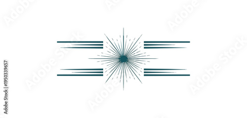 Abstract geometric starburst design on dark background