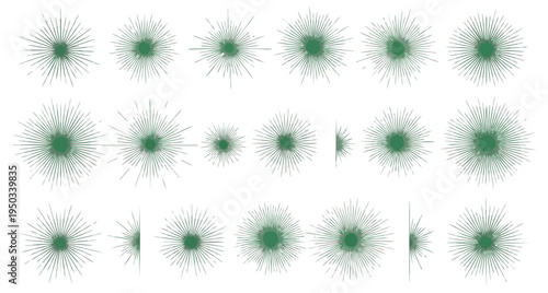 Abstract illustration of radial patterns in a dark background