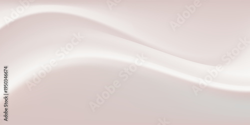 Soft rose brown gradient background fabric. Creamy silk texture with pearl colors for elegant abstract wedding backdrop. Horizontal cover with a subtle wavy pattern. Pale beige gradation vector.