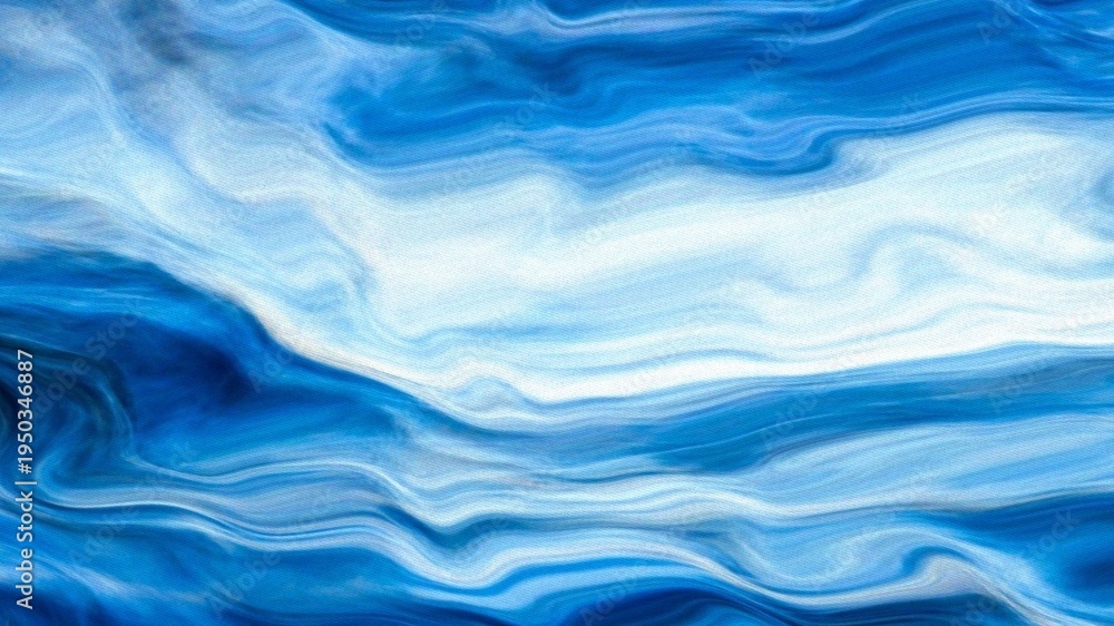 Fototapeta premium Abstract Blue Fluid Marble Texture Background, Blue Ocean Wave Abstract Fluid Art Background, Luxury Blue Marble Liquid Texture Abstract Design, Liquid marble texture. 