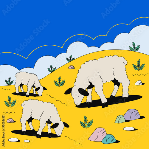 polar bear on the mountain