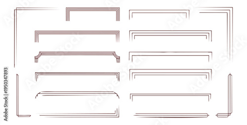 Abstract geometric design with rectangular elements and lines