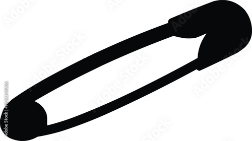 Describe the characteristics of a black safety pin set.