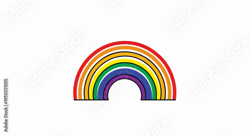 A colorful arc with multiple bands of color, symbolizing hope