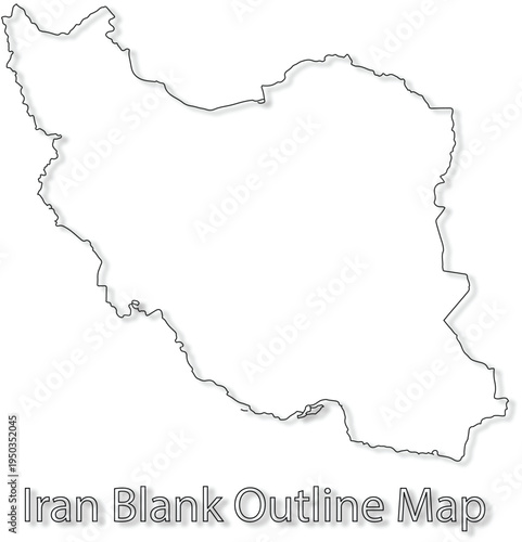 A blank outline map of Iran for geographical reference and educational purposes