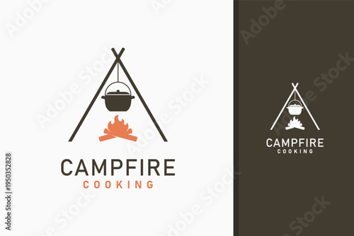 Survival cooking logo symbol icon design