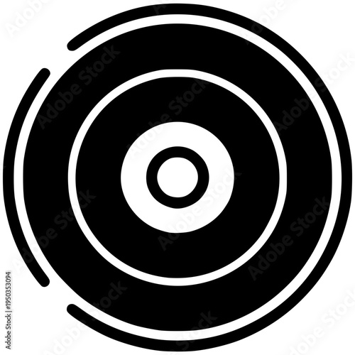 Simple vector illustration of disk