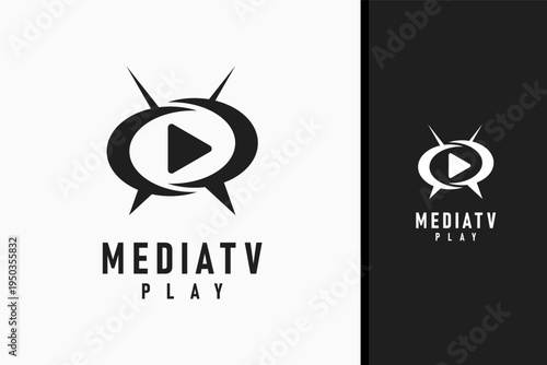 Media tv logo symbol icon design