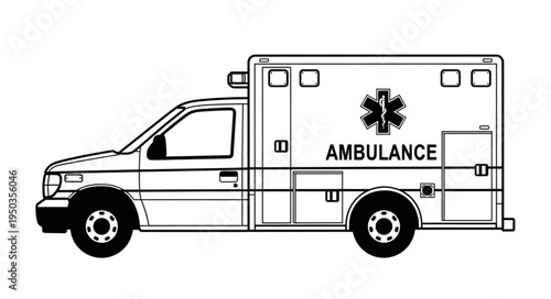 Ambulance Vehicle Illustration - Emergency Medical Transport.