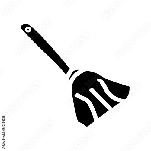 broom vector illustration glyph icon