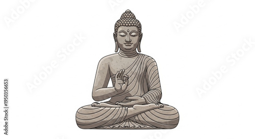 Meditative Buddha Statue - A Symbol of Peace and Enlightenment.