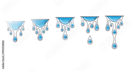 Melting Ice Dripping Water Drops Animation Sequence