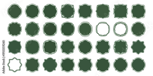 Abstract geometric shapes arrangement on a dark background