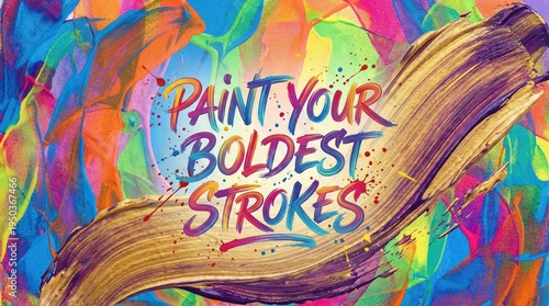 Brightly Colored Abstract Paint Your Boldest Strokes Design