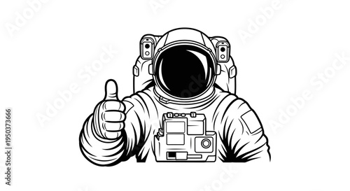 Astronaut Giving Thumbs Up, Space Exploration, Science, and Adventure